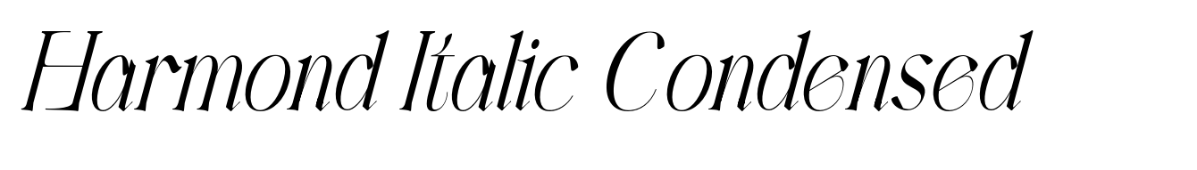 Harmond Italic Condensed